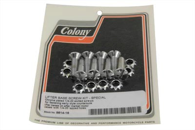 Tappet Block Screw Kit Chrome - V-Twin Mfg.