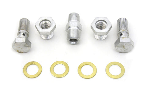 Oil Line Fitting Kit Cadmium - V-Twin Mfg.