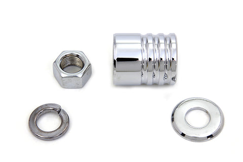 Front Axle Spacer Kit Groove Style Chrome - V-Twin Mfg.