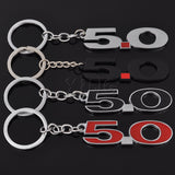 Metal 5.0 Keychain Emblem Auto Badge Key Ring Chain