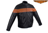 Womens Orange Motorcycle Leather Jacket