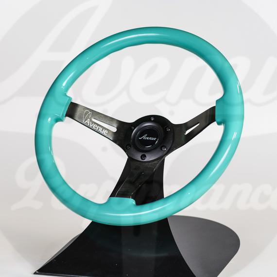 AVENUE STEERING WHEEL MINTY GREEN/ BLACK SPOKES