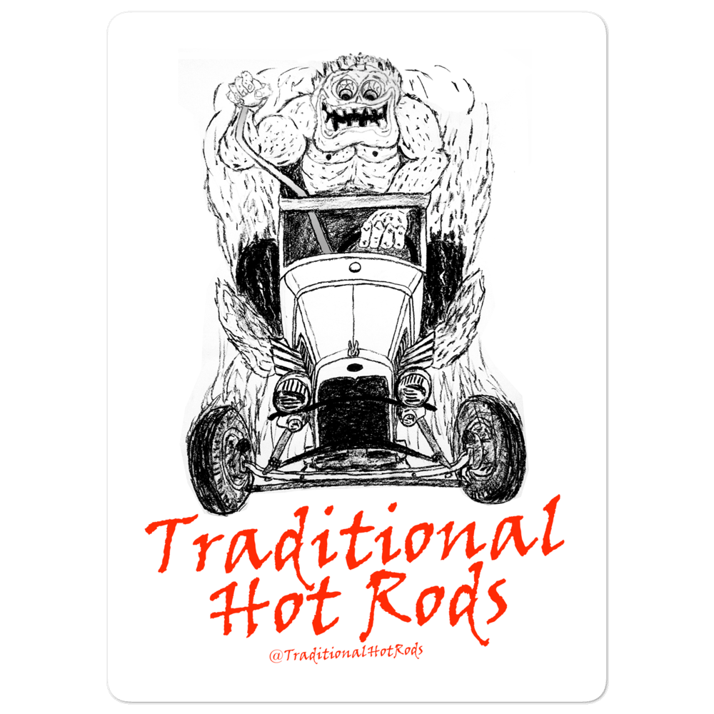 Hot Dogs Hot Rods Sticker Traditional Hot Rod Stickers