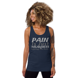 PAIN Is Just WEAKNESS Leaving The Body Unisex Tank Top