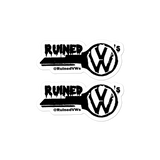 Ruined VW's Key Stickers