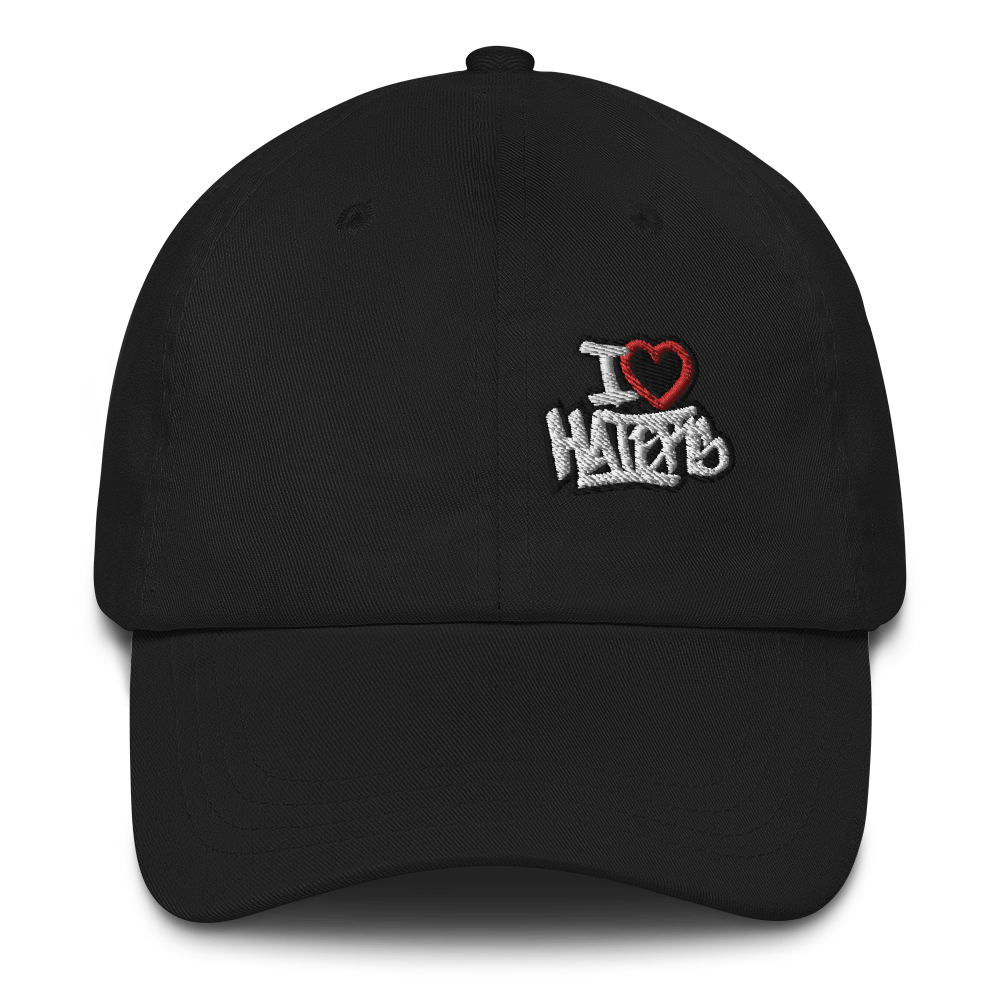 I Heart Haters Dad Hat Black