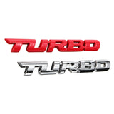 Red Sliver 3D TURBO Emblem