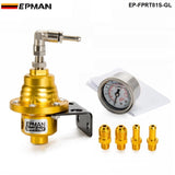 EPMAN Adjustable Fuel Pressure Regulator FPR +Liquid Gauge